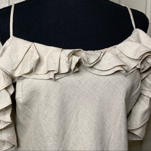 Astr The Label cold shoulder ruffle dress, size large. - Picture 2 of 6